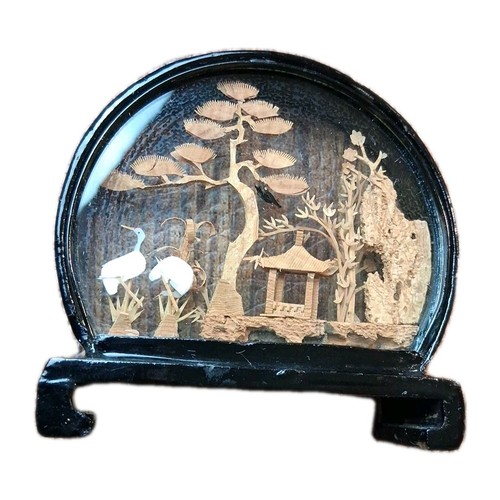 Vintage chinese cork carving - vintage,