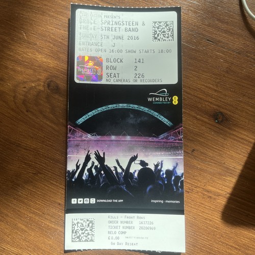 Concert ticket bruce - ticket,