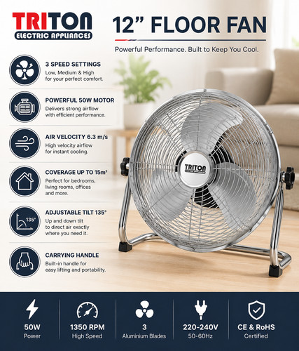 Triton floor fan - 16",