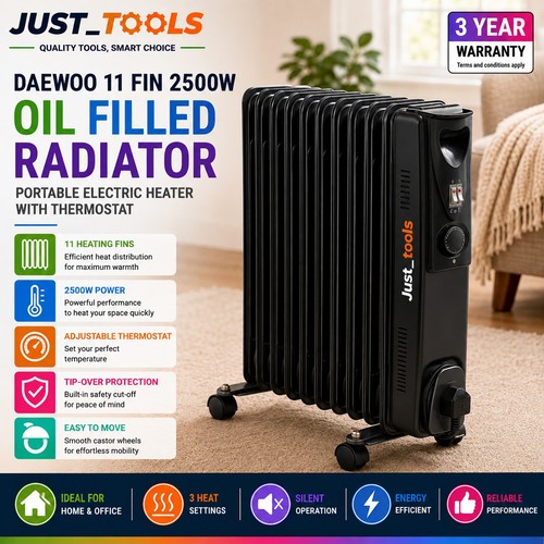 Daewoo fin 2500w oil filled - daewoo,