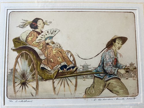 Oriental japonismelithograph - oriental,