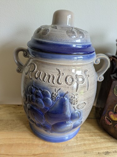 Blue rumtopf jar - rumtopf,