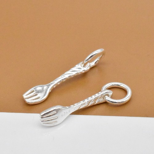 Sterling silver tiny fork - 5,