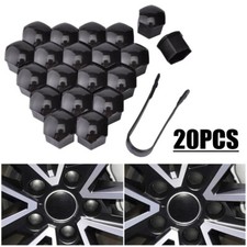 20Pcs 17mm Black Auto Car Hub