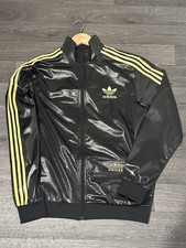Rare Adidas Chile 62 Track Jacket In Size Medium Black And Gold Brand New