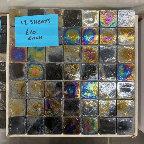 Iridescent mosaic tiles - mosaic,