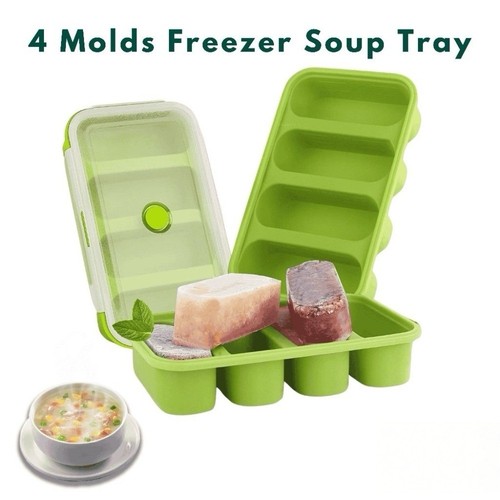 1pc grid freezer soup - 4-grid, tray