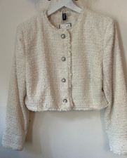 H&M Boucle Weave Cream Short