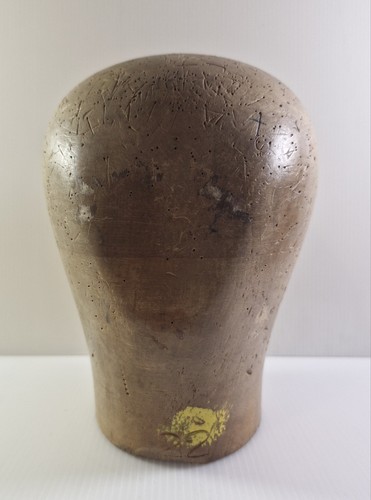 Vintage wooden hat block - wooden, head