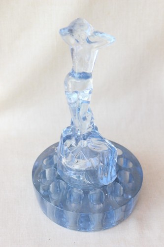 Art deco blue glass piece - glass, 2