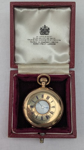 Heavy 18ct gold half - , hunter