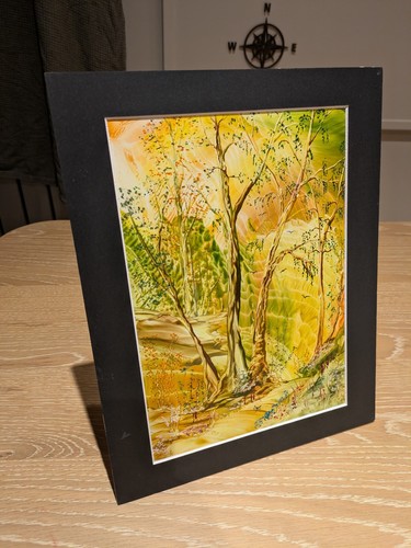 Encaustic wax art - encaustic, (woodland