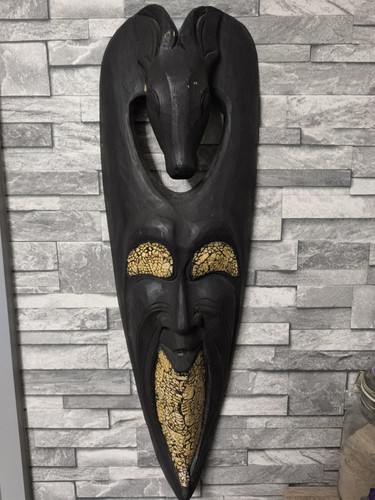 Large african tribal wood mask - african,