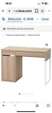 MICKE Desk, white stained oak effect, 105x50 cm