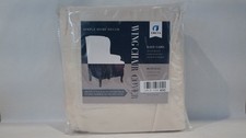 E EBETA Velvet Optic Armchair Cover, Armchair Throws White