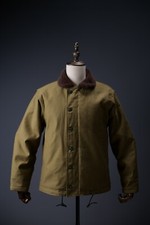 Retro Mens WW2 USN Navy N-1 Deck Jacket Winter Wool Lined Coats Military Jacket