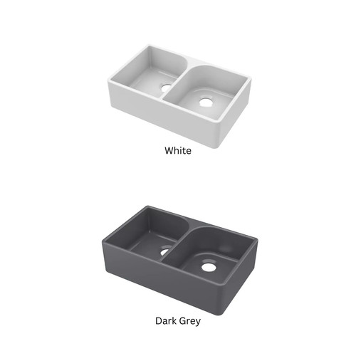 Fireclay double bowl - fireclay,