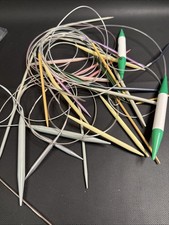 Vintage lot Knitting Needles Susan Bates Etc Circular Wood Metal Plastic