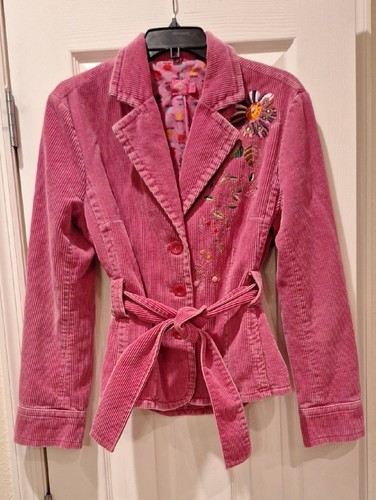 Oilily pink corduroy belted - pink,