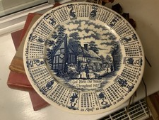 1987  Calendar Plate God Bless Our House 