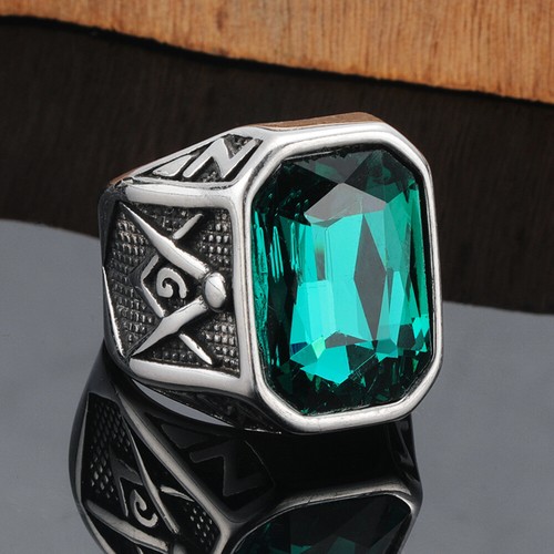 Men masonic stone - masonic, ring