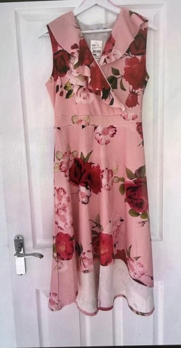 Ladies pink flowery dress size - ladies,