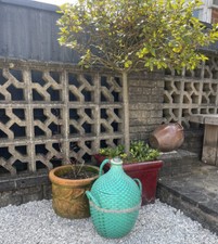 Vintage Antique Large Glass Jar Bottle Carboy Demijohn Garden Planter Terrarium