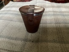 Vintage Swedish Stirrup Cups In English Leather Case.