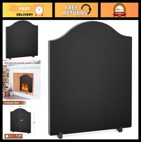 Iron fireplace fireback - iron,