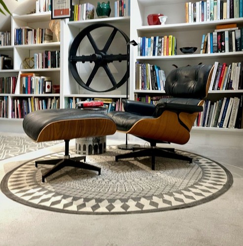 Used walnut lounge chair and - walnut,