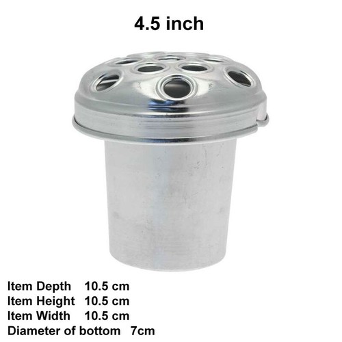Metal silver grave vase insert - silver,