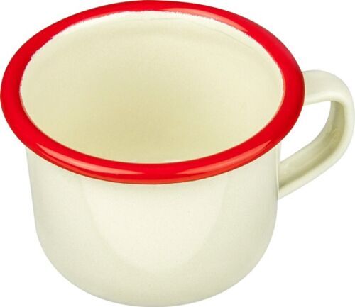 Cream falcon enamel red small - cream,