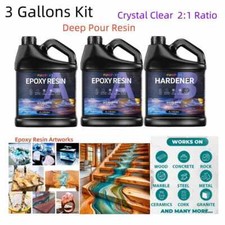 Deep Pour 2:1 Epoxy Resin Supplier - 12kg/ 3 Gallons Kit - DIY Art Castings