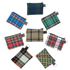 Scottish Clan Tartan Handmade Coin Purse Cash Money Wallet Cotton Xmas Gift Scot