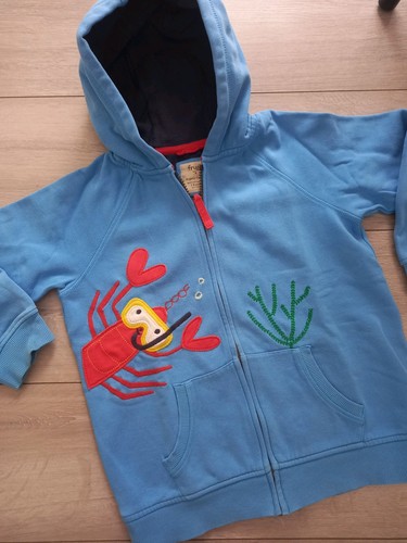 Frugi lobster zip hoodie - lobster,