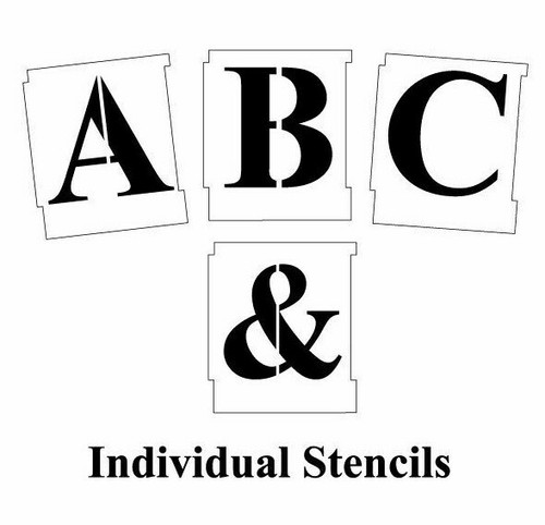 Letter stencils set times - letter, a-z