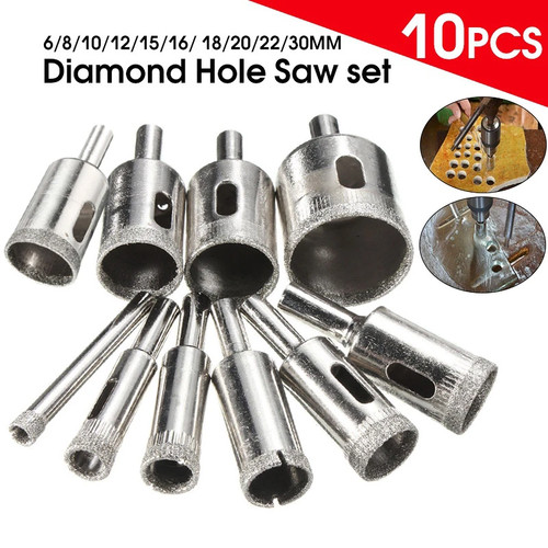 Diamond drill bits - bits, glass