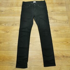 Edwin ED-88 Jeans Mens W33 L32 Black Super Slim Skinny Fit Denim Zip