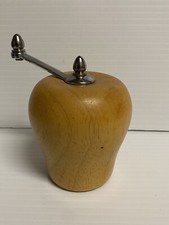 Vintage Wooden Apple Pepper Mill Grinder