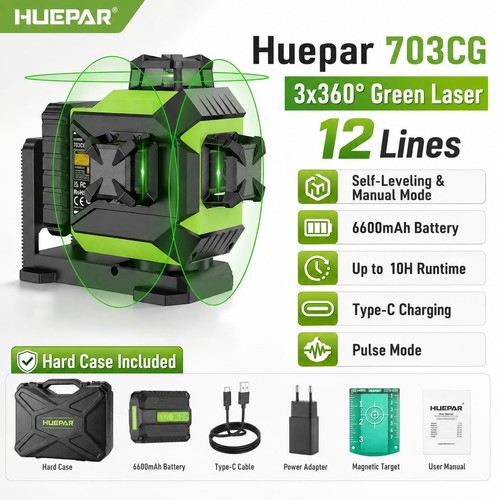 Huepar 703cg line - line, 3x360