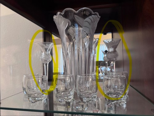 Pair edinburgh crystal cut - pair,