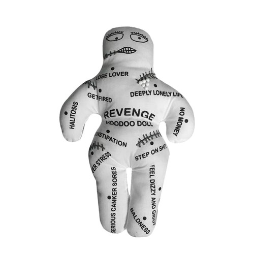 White personalized voodoo doll - white,