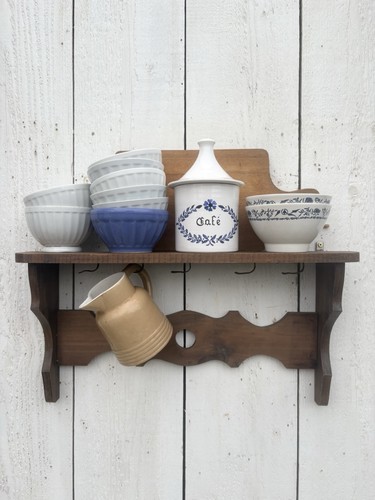 Solid weathered wooden french - weathered,
