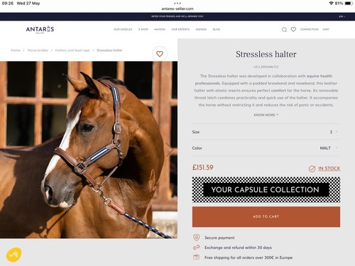 Antares stressless headcollar - antares,