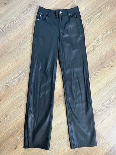 Zara black faux leather high - zara,