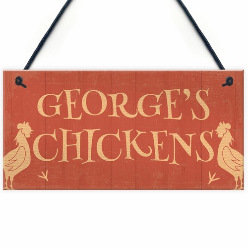 Personalised chicken sign for - chicken,