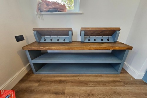 Bespoke solid timber coat - timber, hook