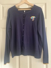 Joules Navy Cardigan Size 16 Duck With Umbrella