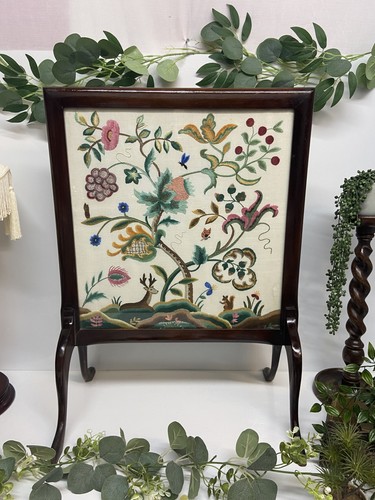 Embroidered fire screen - embroidered,