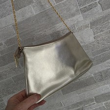 Joanna Hall Gold Shoulder Bag Evening Occasion Party Gold Faux Leather